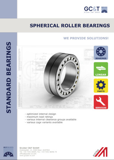 GCT Spherical Roller Bearings Product Flyer