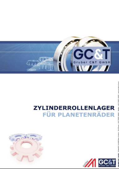 GCT Planetenlager Produktbroschüre