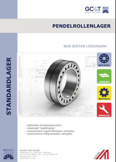 GCT Pendelrollenlager Produktbroschüre