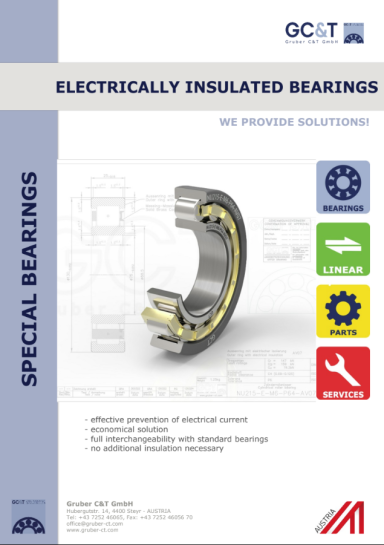 GCT Electrically Insulated Bearings Product Flyer