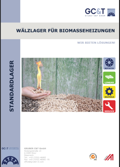 GCT Wälzlager für Biomasseheizungen Produktbroschüre