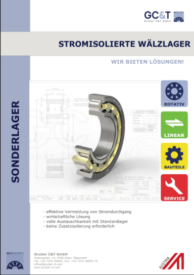 GCT Stromisolierte Wälzlager Produktbroschüre